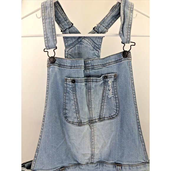 Mossimo Denim Ripped Jean Overalls Size S/P - Picture 2 of 9